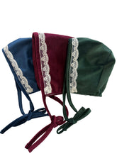 Load image into Gallery viewer, Calamaro Baby Girls Velvet Bonnet