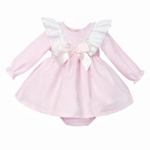 Load image into Gallery viewer, Wee Me Baby Girls Pink Frill Sleeve Dress