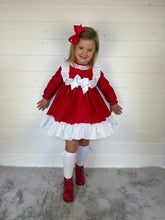 Load image into Gallery viewer, Ceyber Girls Red and White Dress