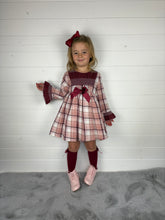 Load image into Gallery viewer, Ceyber Smock Burgundy Dress