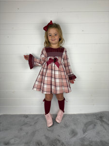 Ceyber Smock Burgundy Dress