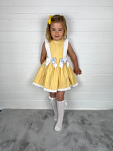 Load image into Gallery viewer, Ceyber Girls Yellow Double Bow Dress