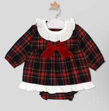 Load image into Gallery viewer, Rapife Baby Girls Red &amp; Navy Tartan Dress