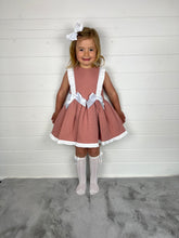 Load image into Gallery viewer, Ceyber Girls Dusky Pink Double Bow Dress