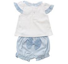 Load image into Gallery viewer, Mintini Baby Girls Blue Short Set