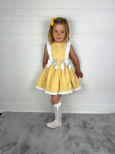 Load image into Gallery viewer, Ceyber Girls Yellow Double Bow Dress