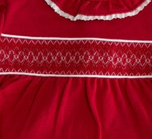 Load image into Gallery viewer, Amore Girls Red Smock Frill Jam Set