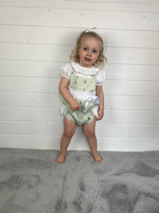 Ceyber Baby Girls Mint Animal Romper