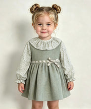 Load image into Gallery viewer, Baby Ferr Baby Girls Sage Floral Check Dress