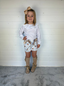 Ceyber Girls Tan Woodland Short Set