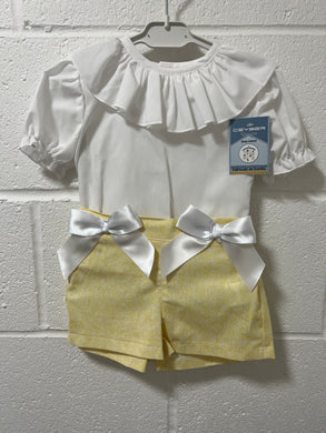 Ceyber Girls Lemon Short Set