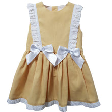 Load image into Gallery viewer, Ceyber Girls Yellow Double Bow Dress
