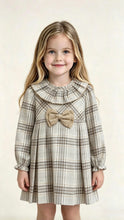 Load image into Gallery viewer, Baby Ferr Older Girls Greige Tartan Dress