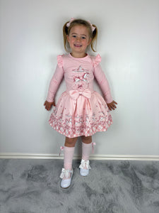 Giorgio Bambini Pink Carousel Skirt Set
