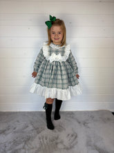 Load image into Gallery viewer, Ceyber Girls Green Check Dress