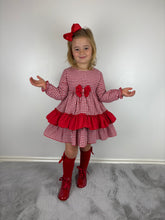 Load image into Gallery viewer, Ceyber Red Gingham Dress