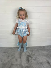 Load image into Gallery viewer, Ceyber Baby Girls Blue Bunny Romper