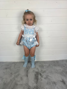Ceyber Baby Girls Blue Bunny Romper