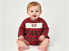 Load image into Gallery viewer, Beau Kid Baby Boys Red Tartan Solider Romper