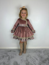 Load image into Gallery viewer, Ceyber Dusky Pink Velvet Side Bow Dress