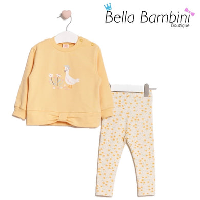 Lemon Goose Floral Legging Set 9M-24M