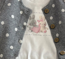 Load image into Gallery viewer, iDO Baby Girls Grey Polka Dot Three Piece Lounge Set