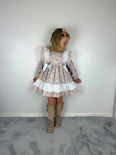 Load image into Gallery viewer, Ceyber Tan Carousel Print Dress