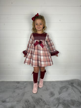 Load image into Gallery viewer, Ceyber Smock Burgundy Dress