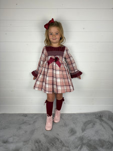 Ceyber Smock Burgundy Dress