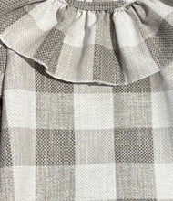 Load image into Gallery viewer, Ceyber Baby Girls Grey Check Romper