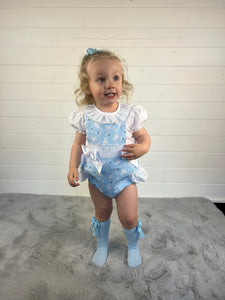 Ceyber Baby Girls Blue Bunny Romper