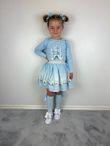 Giorgio Bambini Blue Castle Skirt Set