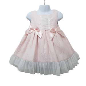 Ceyber Older Girls Pink Lace Trim Dress