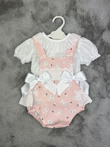 Ceyber Baby Girls Pink Bunny Romper