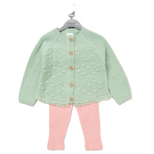 Load image into Gallery viewer, Lily &amp; Jack Girls Mint Knitted Cardigan &amp; Leggings