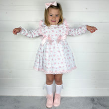 Load image into Gallery viewer, Ceyber Pink Floral Double Bow Dress