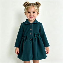 Load image into Gallery viewer, Dulce De Fresa Girls Woollen Green Coat