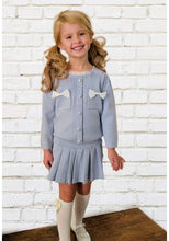 Load image into Gallery viewer, Beau Kids Older Girl Baby Blue Knit Skirt Set