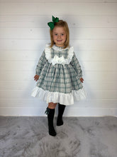 Load image into Gallery viewer, Ceyber Girls Green Check Dress