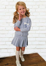 Load image into Gallery viewer, Beau Kids Older Girl Baby Blue Knit Skirt Set