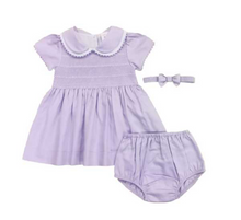 Load image into Gallery viewer, Mabini Baby Girls Lilac Smock