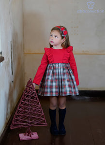 Dbb Collection Older Girls Red Tartan Dress