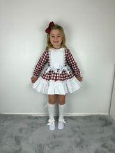 Load image into Gallery viewer, Ceyber Burgundy Check Dress