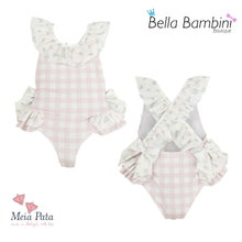 Load image into Gallery viewer, Meia Pata Pink Check Barbados Swimsuit