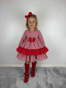 Ceyber Red Gingham Dress