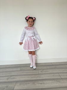 Ceyber Girls Candy Cane Skirt Set