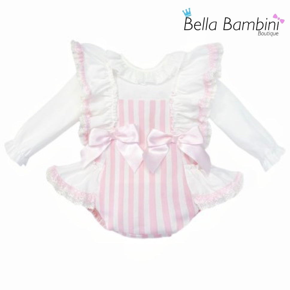 Wee Me Baby Girls Stripe Romper