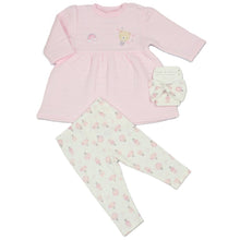 Load image into Gallery viewer, Pure &amp; Soft Baby Girls Quilted Animal Print Dress &amp; Legging Set