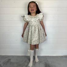 Load image into Gallery viewer, Ceyber Girls Tan Smocked Collar Dress