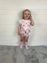 Load image into Gallery viewer, Ceyber Baby Girls Pink Teddy Romper